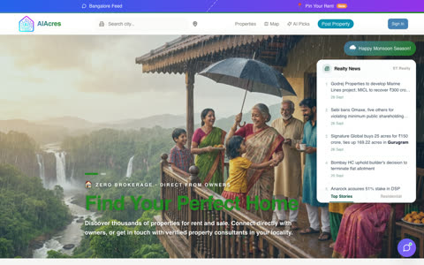 AIAcres homepage